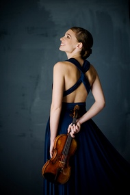 Lily Francis Holding a Violin
