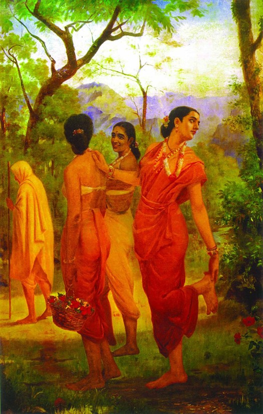 Shakuntala Looks of love raja ravi varma
