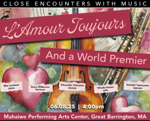 L'Amour Toujours And a World Premiere concert event image with vibrant pink and green imagery